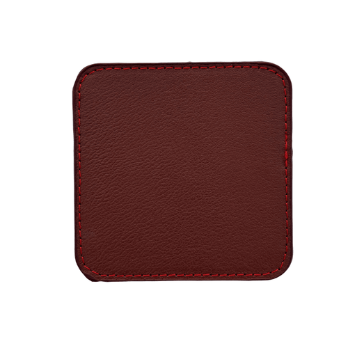 Beverage Coasters Set with Matching Leather Holder for Drinks
