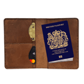 Genuine Leather Passport Holder Slim Travel Wallet for Trips
