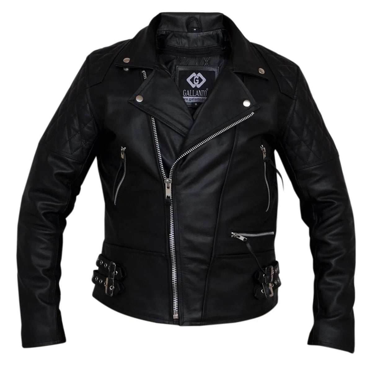 Bike Riding Jackets with Crossed Padded Biker Style