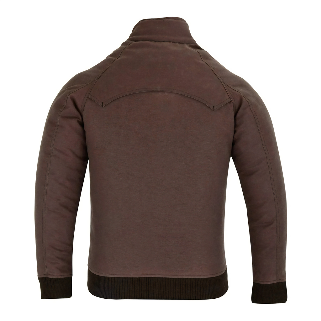 Bomber Jacket for Men Waxed Cotton Motorcycle Jacket