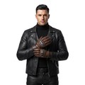 Leather Winter Gloves Men Armoured Motorcycle Riding Gloves
