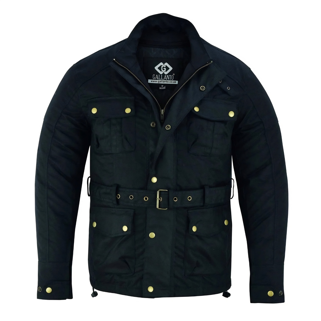 Wax Cotton Coat Waterproof Motorcycle Touring Jacket for Men