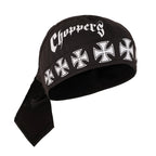 Durag Cap Textile Biker Headwrap with Adjustable Tie Straps