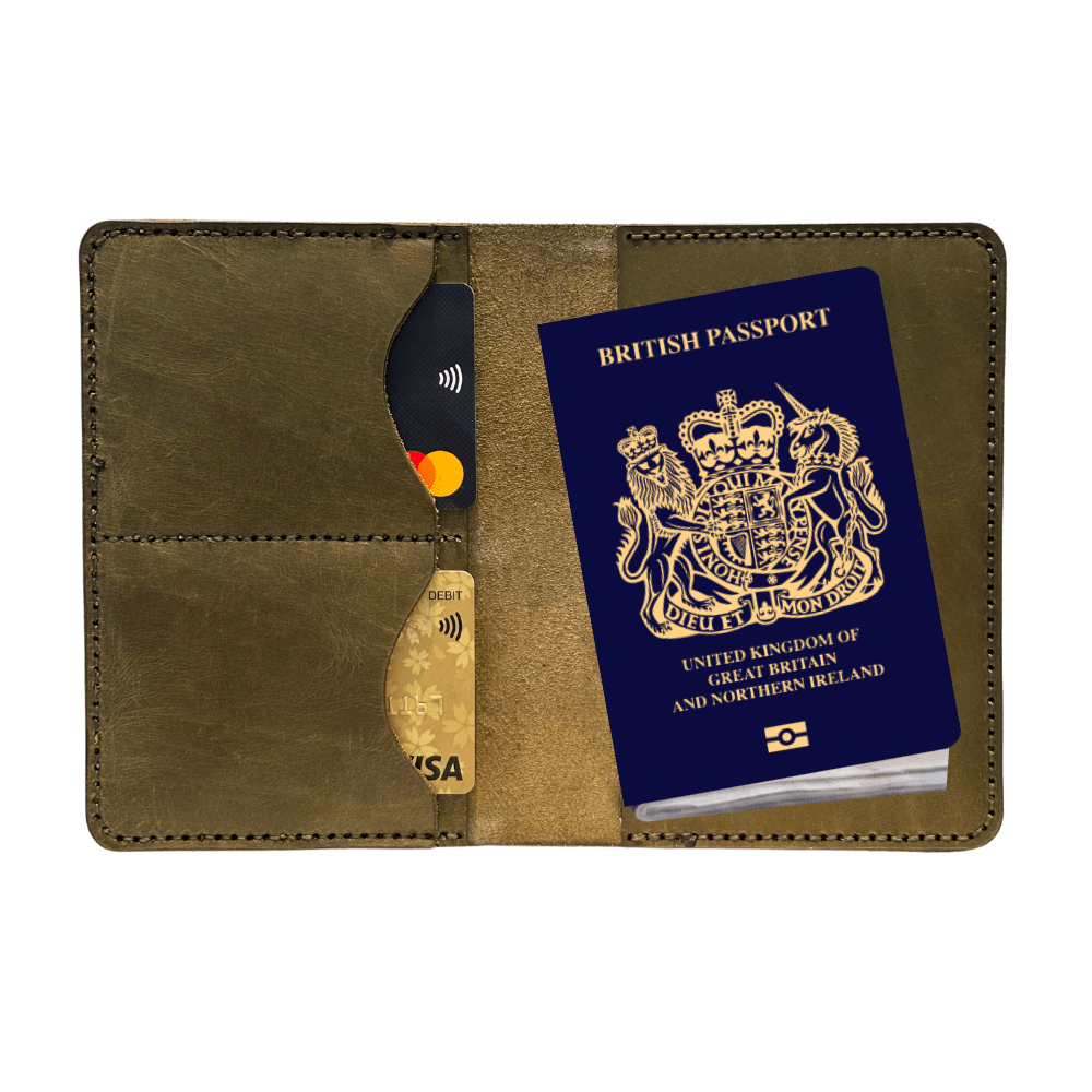 Genuine Leather Passport Holder Slim Travel Wallet for Trips