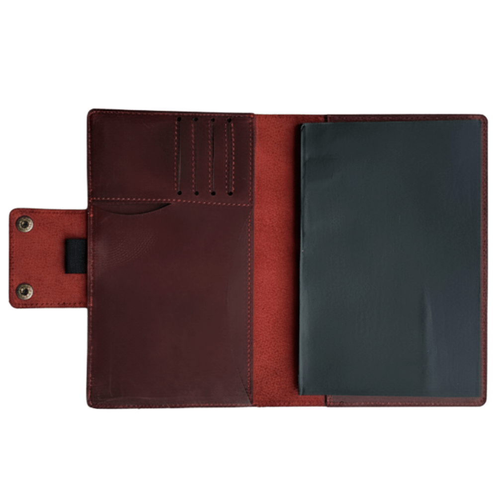 Leather Journal Cover with A5 Refillable Full-Grain Design