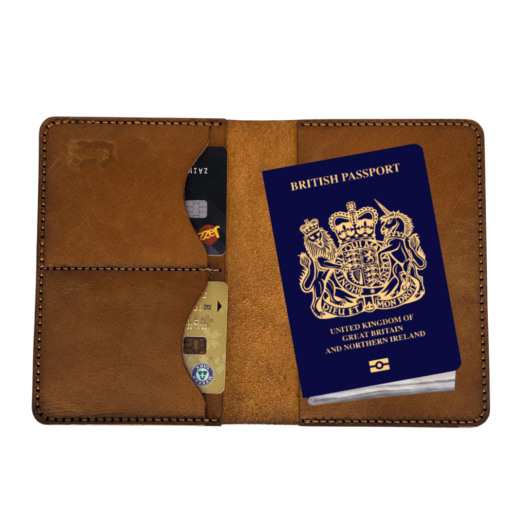 Genuine Leather Passport Holder Slim Travel Wallet for Trips