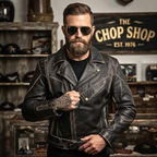 Moto Mens Leather Jacket with Removable CE Armour