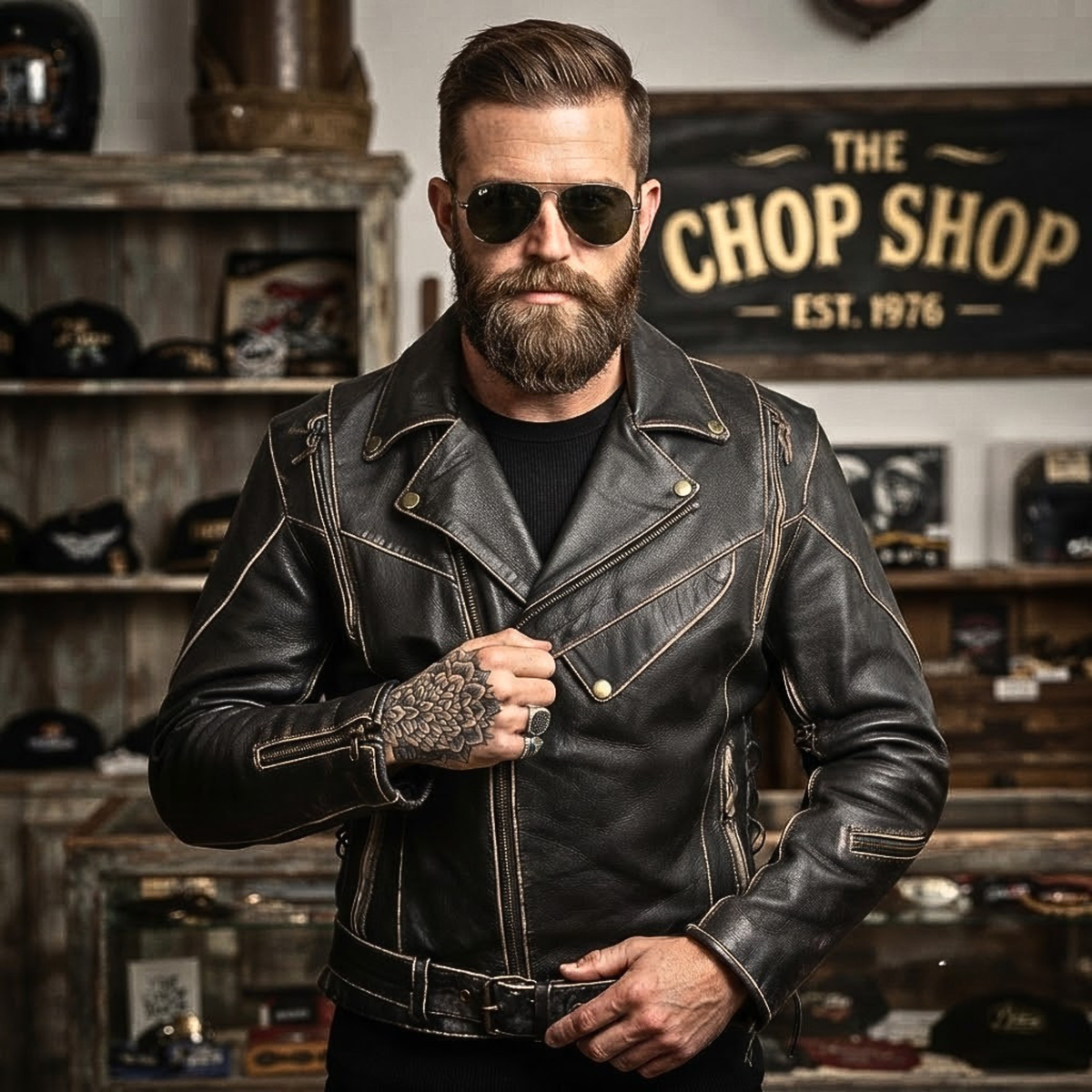 Moto Mens Leather Jacket with Removable CE Armour