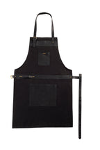 BBQ Apron with Leather Straps and Utility Pockets