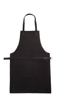 BBQ Apron with Leather Straps and Utility Pockets