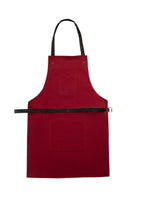BBQ Apron with Leather Straps and Utility Pockets