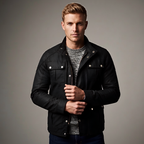Wax Cotton Jackets Men's Long Motorcycle Outdoor Jacket
