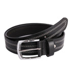 Mens Designer Belts with Durable Quad-Stitch Design on Premium Leather