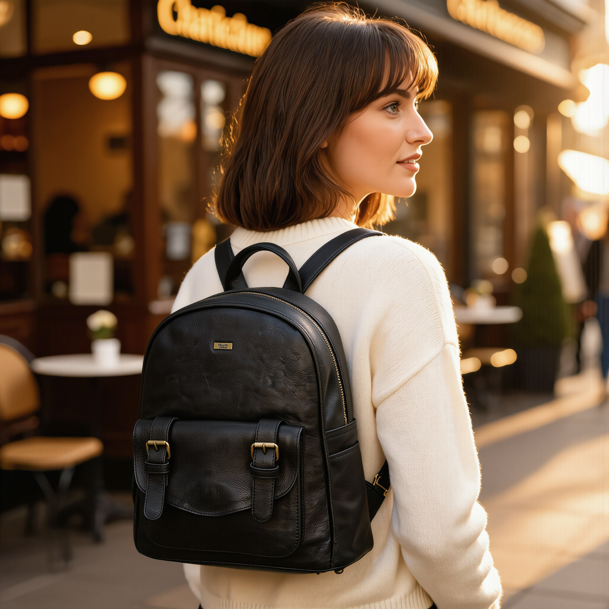 Backpacks for Women Genuine Leather Work and Travel Bag