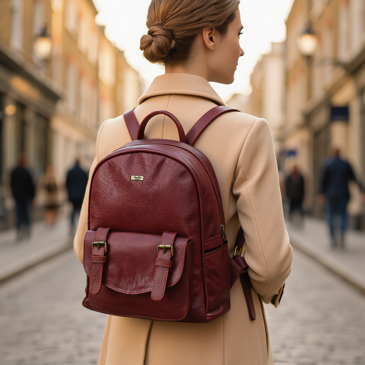 Backpacks for Women Genuine Leather Work and Travel Bag