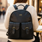 Leather Backpack Women Can Carry for Work with Padded Laptop Sleeve