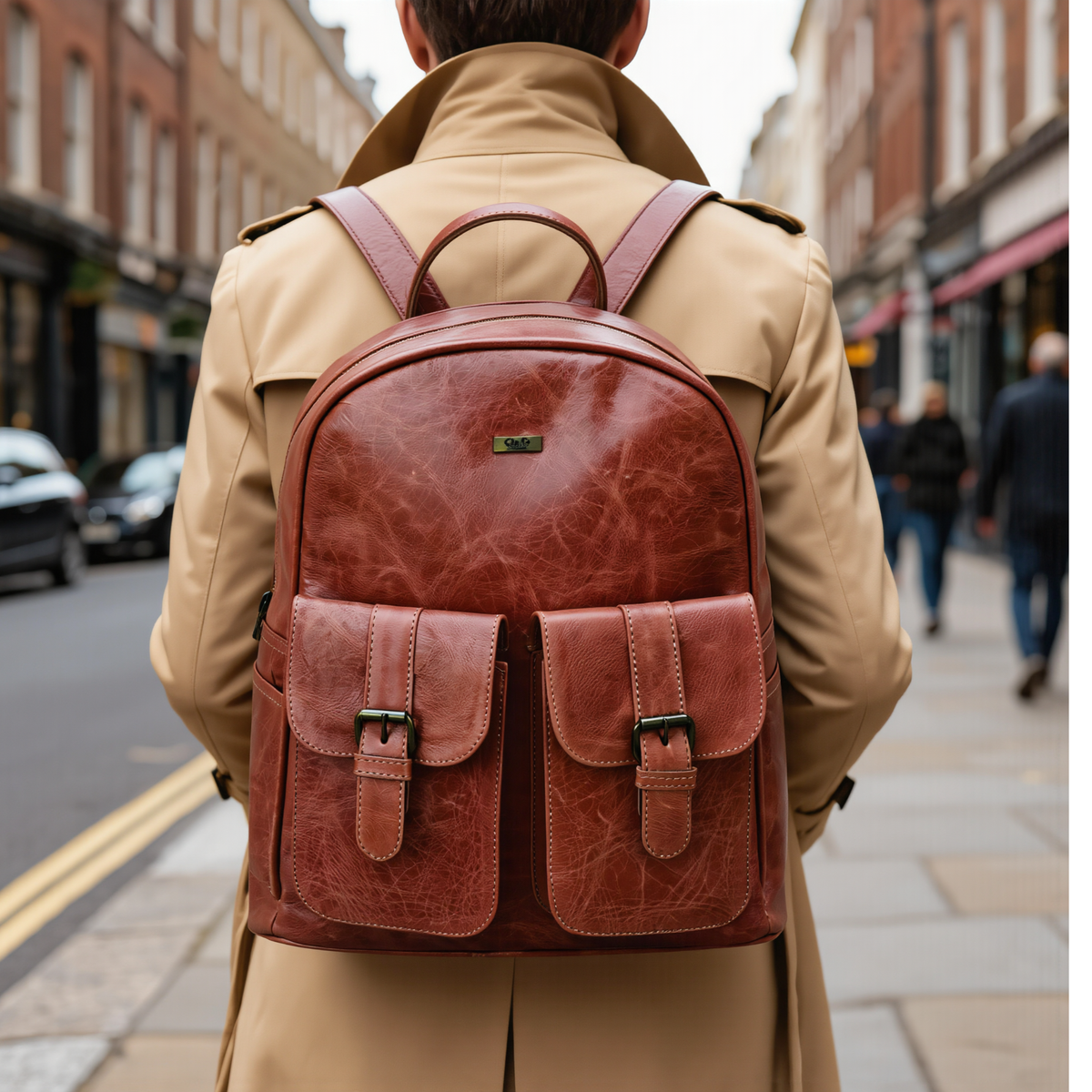 Leather Backpack Women Can Carry for Work with Padded Laptop Sleeve