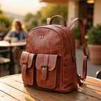 Leather Backpack Women Can Carry for Work with Padded Laptop Sleeve