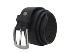 Male Leather Belt with Coordinated Brass Hardware
