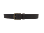 Male Leather Belt with Coordinated Brass Hardware