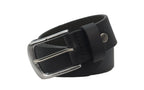 Male Leather Belt with Coordinated Brass Hardware