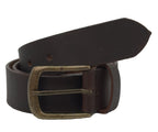 Male Leather Belt with Coordinated Brass Hardware