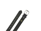 Male Leather Belt with Coordinated Brass Hardware