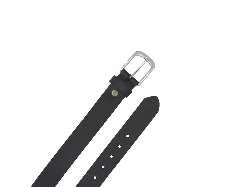 Male Leather Belt with Coordinated Brass Hardware