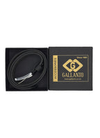 Male Leather Belt with Coordinated Brass Hardware