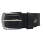 Male Leather Belt with Coordinated Brass Hardware