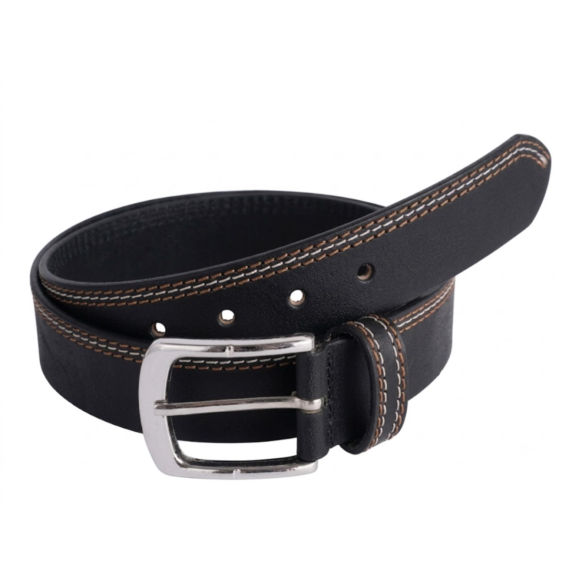 Mens Leather Belts with Durable Triple-Stitch Design