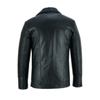Mens Leather Blazer with Distressed Fight Club-Inspired Style