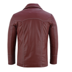 Mens Leather Blazer with Distressed Fight Club-Inspired Style