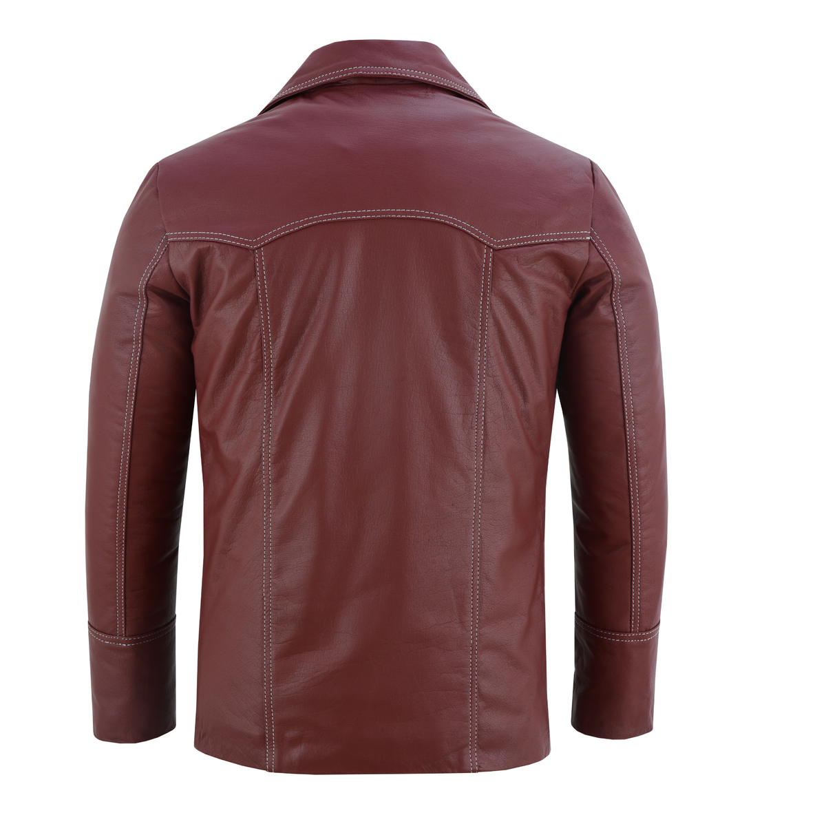 Mens Leather Blazer with Distressed Fight Club-Inspired Style