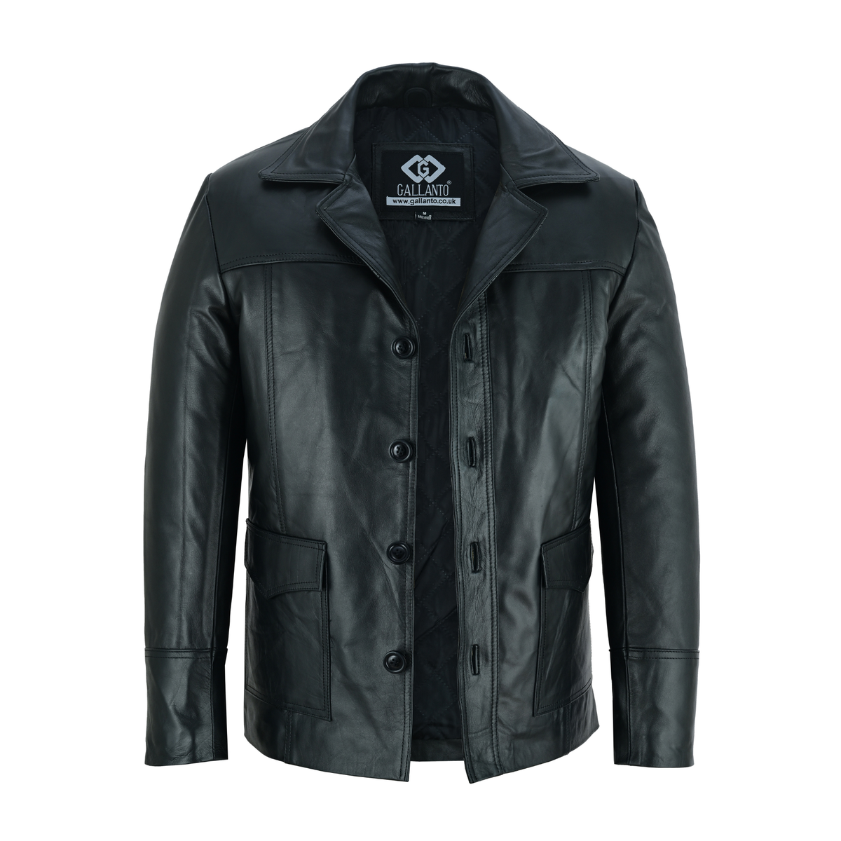 Mens Leather Blazer with Distressed Fight Club-Inspired Style