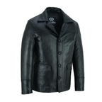 Mens Leather Blazer with Distressed Fight Club-Inspired Style