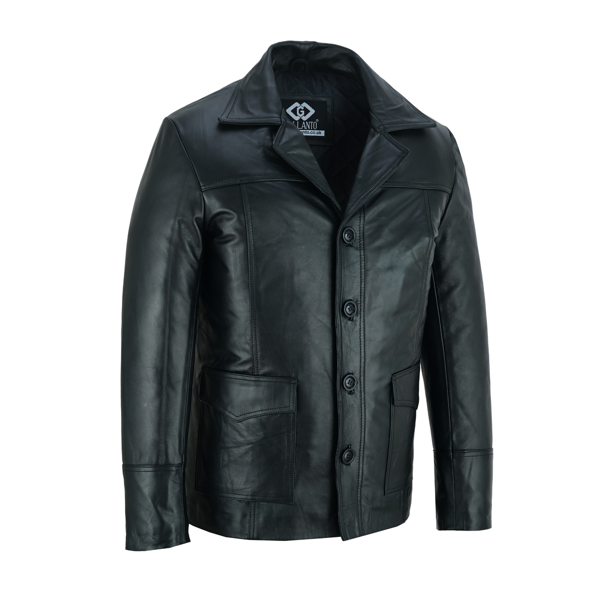 Mens Leather Blazer with Distressed Fight Club-Inspired Style