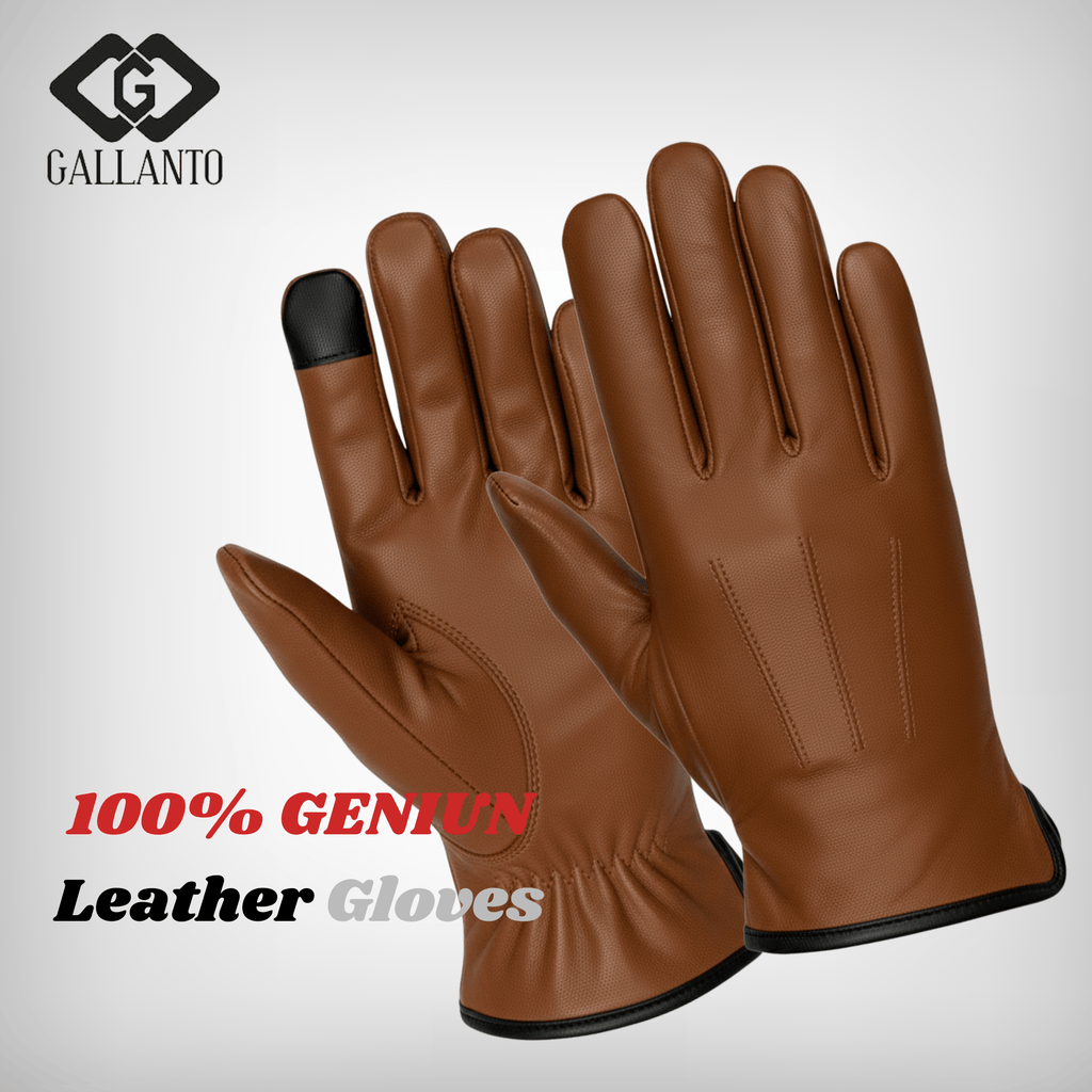 Leather Gloves Lined with Cashmere for Classic Everyday Style