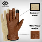 Leather Gloves Lined with Cashmere for Classic Everyday Style