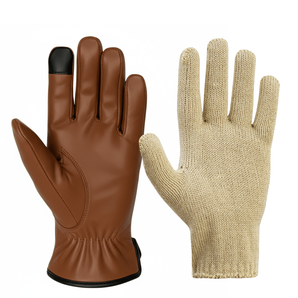 Leather Gloves Lined with Cashmere for Classic Everyday Style