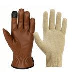Leather Gloves Lined with Cashmere for Classic Everyday Style