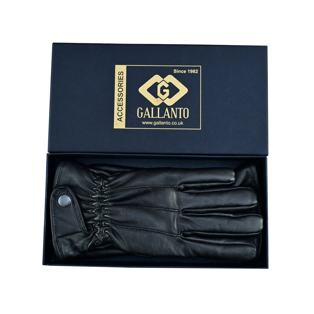 Leather Gloves Fashion Style with Fleece and Touchscreen Design