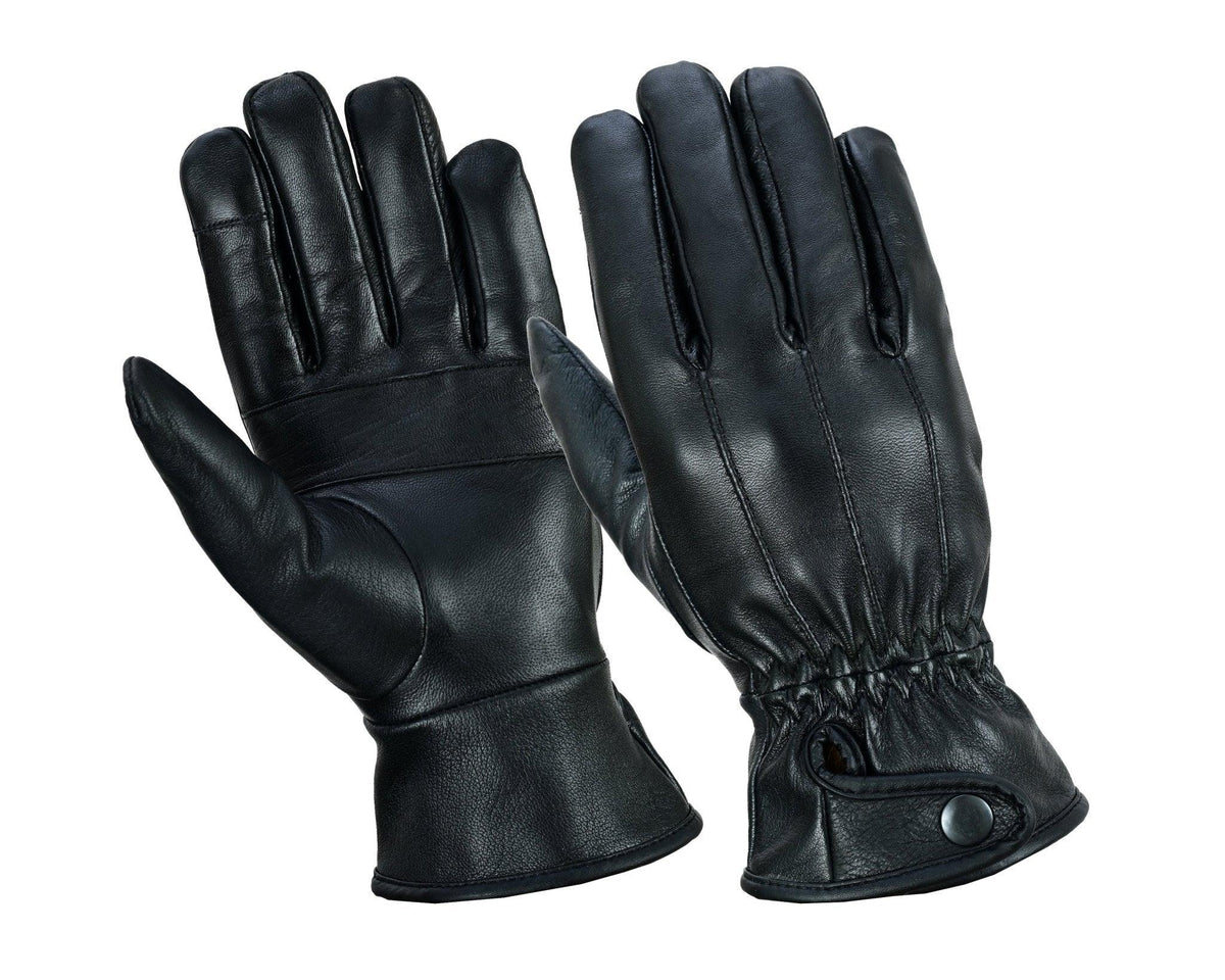 Leather Gloves Fashion Style with Fleece and Touchscreen Design