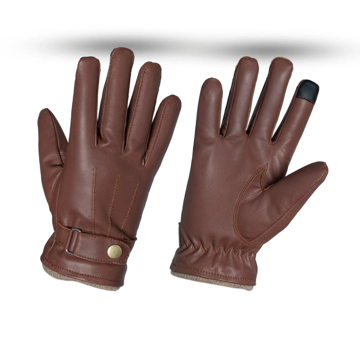 Vintage Fashion Gloves with Warm Fleece and Cashmere Cuff Trim