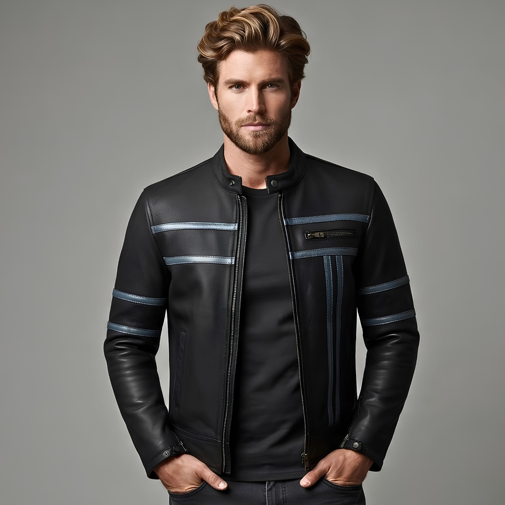 Real Leather Biker Jacket Mens Classic Style for the Modern Rider