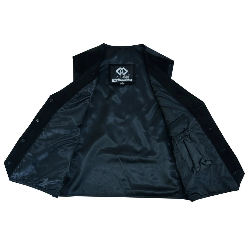 Mens Biker Vest in Classic Soft Leather and Suede Styles