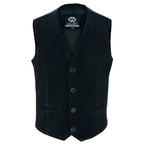 Mens Biker Vest in Classic Soft Leather and Suede Styles