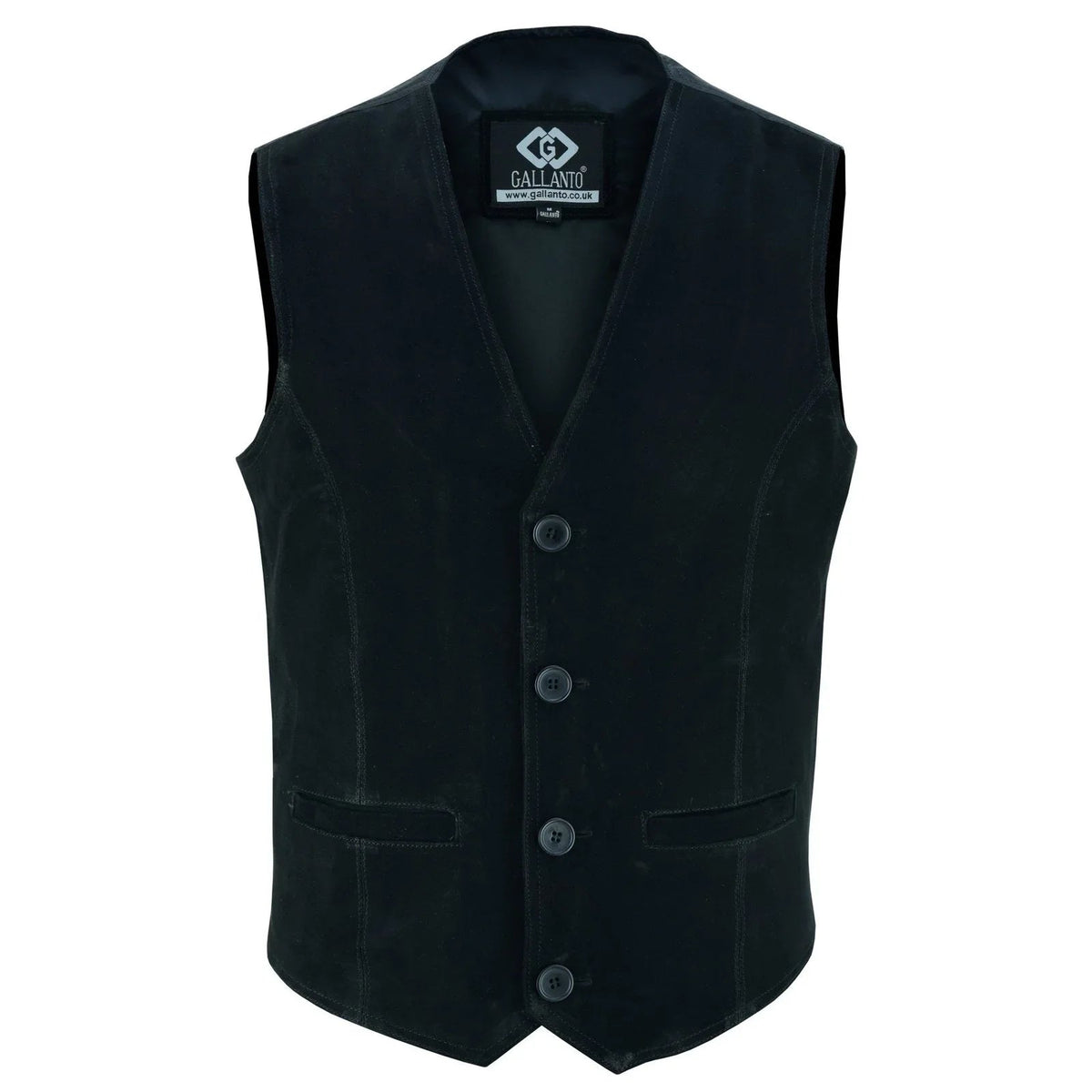 Mens Biker Vest in Classic Soft Leather and Suede Styles