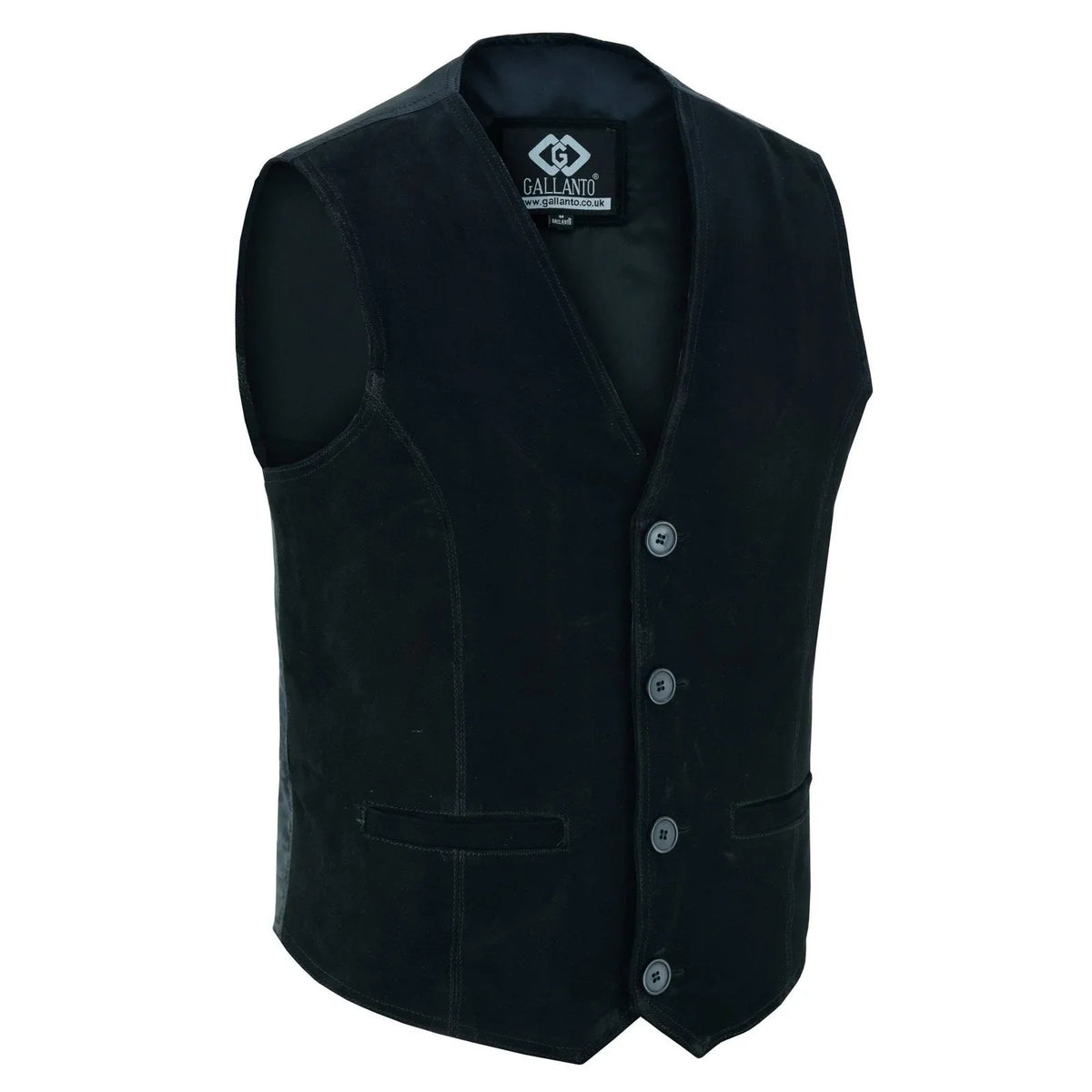 Mens Biker Vest in Classic Soft Leather and Suede Styles