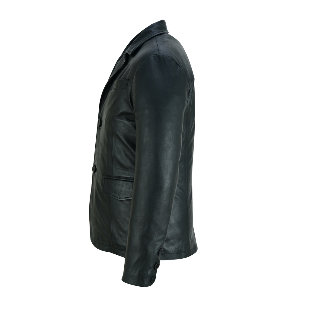 Vintage Leather Blazer Mens Classic Life on Mars-Inspired Style